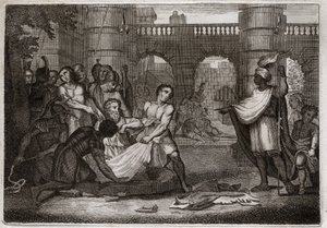 Bible de Royaumont, Ancien Testament : Jérémie prophète. Le saint prophète et la fosse. Illustration de 1811. - Unknown artist