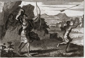 Bible de Royaumont, Ancien Testament : Jonathan et David. Et quand Jonathan vit l