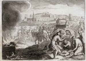 Bible de Royaumont, Ancien Testament : Oza frappé par Dieu. David veut ramener l