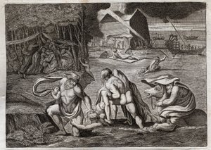 Bible de Royaumont, Ancien Testament : Le Déluge. Illustration de 1811. - Unknown artist