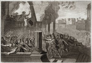 Bible de Royaumont, Ancien Testament : Zambri brûle. Zambri, s