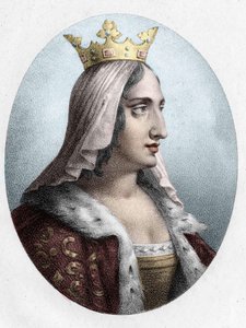 Blanche de Castille. Reine de France (1188-1252), épouse du Roi Louis VIII. Gravure du XIXe siècle. - Unknown artist