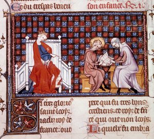 Blanche de Castille, reine de France (1188-1252), dirigeant l