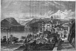 Îles Borromées du lac Majeur (Lago Maggiore en Lombardie) en Italie : Vue de l