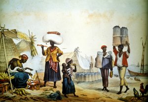 Brésil, vendeurs ambulants de charbon et de mine