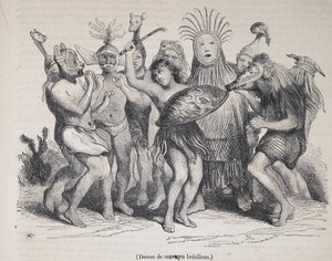 Natifs brésiliens dansant, de Le Magasin Pittoresque - Unknown artist