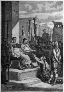Captivité de Caratacus - Caratacus en captivité avec sa famille s