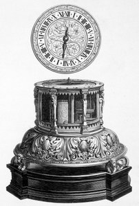Pendule de cabinet de la période Valois - gravure - Unknown artist