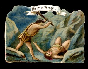 Caïn tuant son frère cadet Abel par jalousie (Enfants d