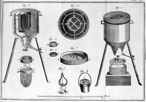 Calorimètre de Lavoisier - dans Opuscules physique et chimiques par Lavoisier - Unknown artist