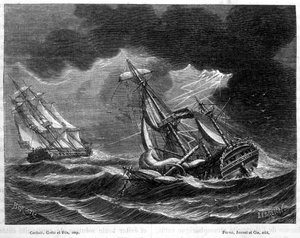 Le navire du capitaine Cook épargné grâce à son paratonnerre, près d