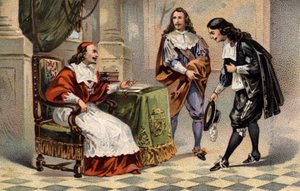 Le cardinal Jules Mazarin (Giulio Raimondo Mazzarino ou Mazarino) (1602-1661) reçoit Jean-Baptiste Colbert (1619-1683) - Unknown artist