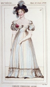 Caroline Ferdinande Louise de Naples, duchesse de Berry (1798-1870). Épouse du duc de Berry. Gravure de 1830. - Unknown artist