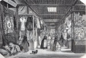 Carré du Palais Royal à Paris au 19e siècle - Gravure dans «Tableau-de-Paris» par Edmond Texier 1852 - Unknown artist