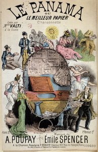 Chanson caricaturale « Panama ou le meilleur papier » créée par Mlle Valti à la Scala, paroles de Poupay et musique d