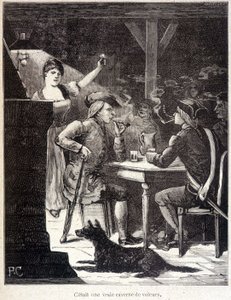Cartouche dans une taverne - Unknown artist