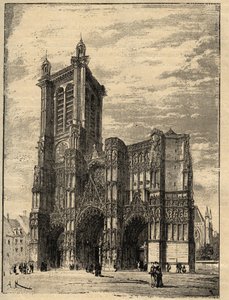 Cathédrale Saint-Pierre-et-Saint-Paul de Troyes - Champagne-Ardenne - gravure dans "PATRIE - DESCRIPTION PICTURESQUE DE LA FRANCE EN 6 VOLUMES" par Lucien Huard - fin du 19ème siècle