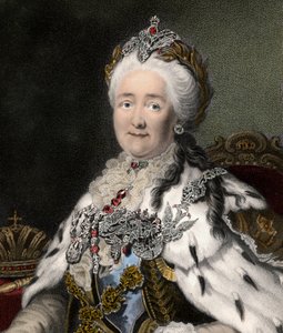 Catherine II La Grande 1729-1796 - gravure - 19ème siècle