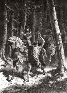 Charles VI (dans sa folie) dans la forêt du Mans - dans « L