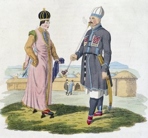 Homme et femme Cherkess (Caucase) - Unknown artist