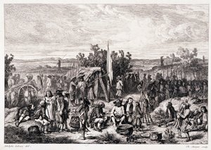 Chouans au bivouac - dans « La Bretagne ancienne et moderne » par Pitre-Chevalier, édité par W. Coquebert - Unknown artist