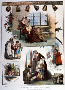 Souvenirs de Noël, gravure - Unknown artist