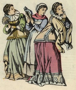 Cendrillon et ses belles sœurs. Illustration du conte de Charles Perrault « Cendrillon ou La petite pantoufle de verre » - Unknown artist