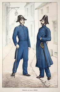 Sergents de ville (1829-1830) (illustration de Histoire du corps des gardiens de la paix) - Unknown artist