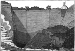 Industrie du charbon : vue des mines de charbon à Commentry dans l
