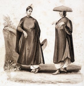 Femmes cochinchinoises. Vietnam v. 1850