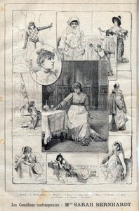 Comédienne Sarah Bernhardt (1844-1923) dans Macbeth (gravure)