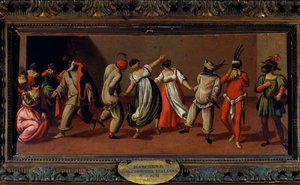 Masques de la comédie de la danse italienne - Unknown artist