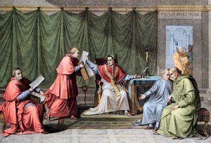 Concordat de 1801 - Signature du Concordat entre la France et le Saint-Siège, par le pape Pie VII (1742-1823), le 15 août
