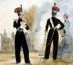 Soldats cosaques de la petite Russie vers 1840
