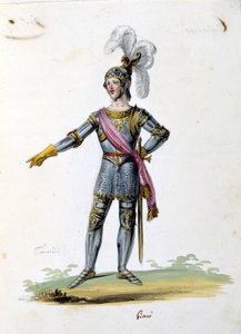 Costume pour le personnage de Tancrède dessiné par Gironi pour l