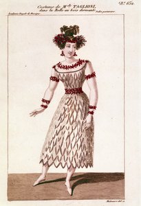 Costume de la danseuse Maria Taglioni (1804-1884) dans le ballet "La Belle au bois dormant" de Piotr Ilitch Tchaïkovski - Unknown artist