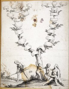 Couple avec enfants au pied d