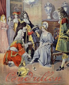 Couverture de « Cendrillon », conte de Perrault (essai de chaussures) - Unknown artist