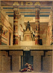 Couverture de la première partition de « Aida » de Giuseppe Verdi. Édition Ricordi.