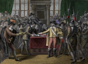 Cromwell dissout le Long Parlement - Le Parlement croupion - Oliver Cromwell (1599-1658) dissout le Parlement britannique