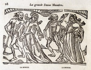 Danse macabre - gravure - Unknown artist