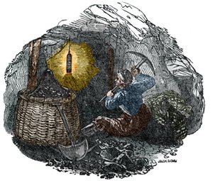 Lampe de Davy 1815 Humphry DAVY (1778-1829). Gravure de 1834.