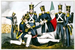 Mort du Colonel Clay, Bataille de Buena Vista en 1847, Guerre du Mexique - Unknown artist