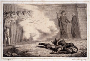 Mort de Murat (1767 - 1815) - dans « Storia d