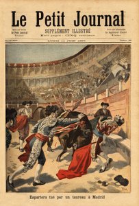 Mort du matador espagnol Manuel Garcia dit Espartero (1865-1894), dans les arènes de Madrid, par une estocade du taureau - Unknown artist