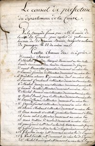 Délibération du Conseil de Préfecture de Guéret (Creuse) du 23 avril 1823 - Unknown artist