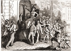 Destruction des bâtiments de Lyon pendant la Révolution française - Unknown artist