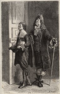 Diafoirus père et fils - gravure pour « Le Malade imaginaire » de Jean Baptiste Poquelin dit Molière (1622-1673) - Unknown artist