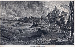 Tremblement de terre de Lisbonne au Portugal le 1er novembre 1755 - Unknown artist