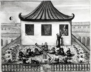 Éclipse de soleil - dans « Voyages du royaume de Siam, historique de 1688 » - Unknown artist